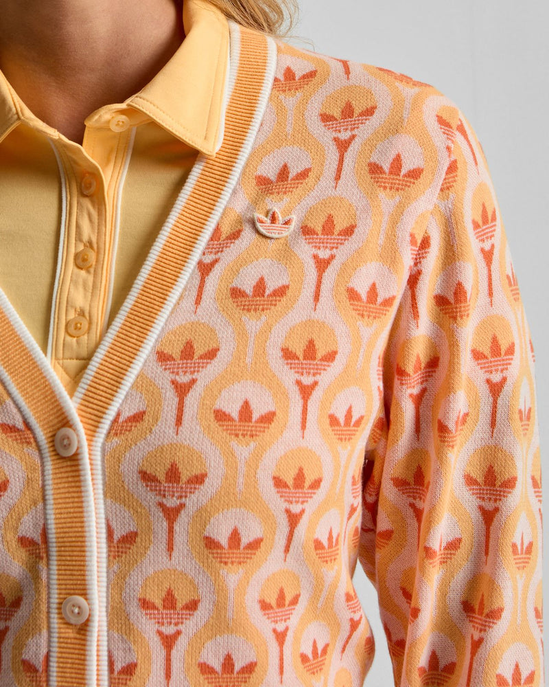 Originals All Over Cardigan White/Ice Tangerine