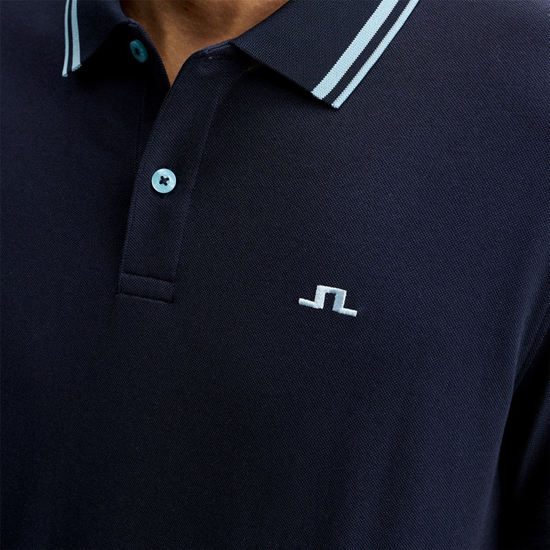 Joey Tipping Jacquard Rib Polo JL Navy