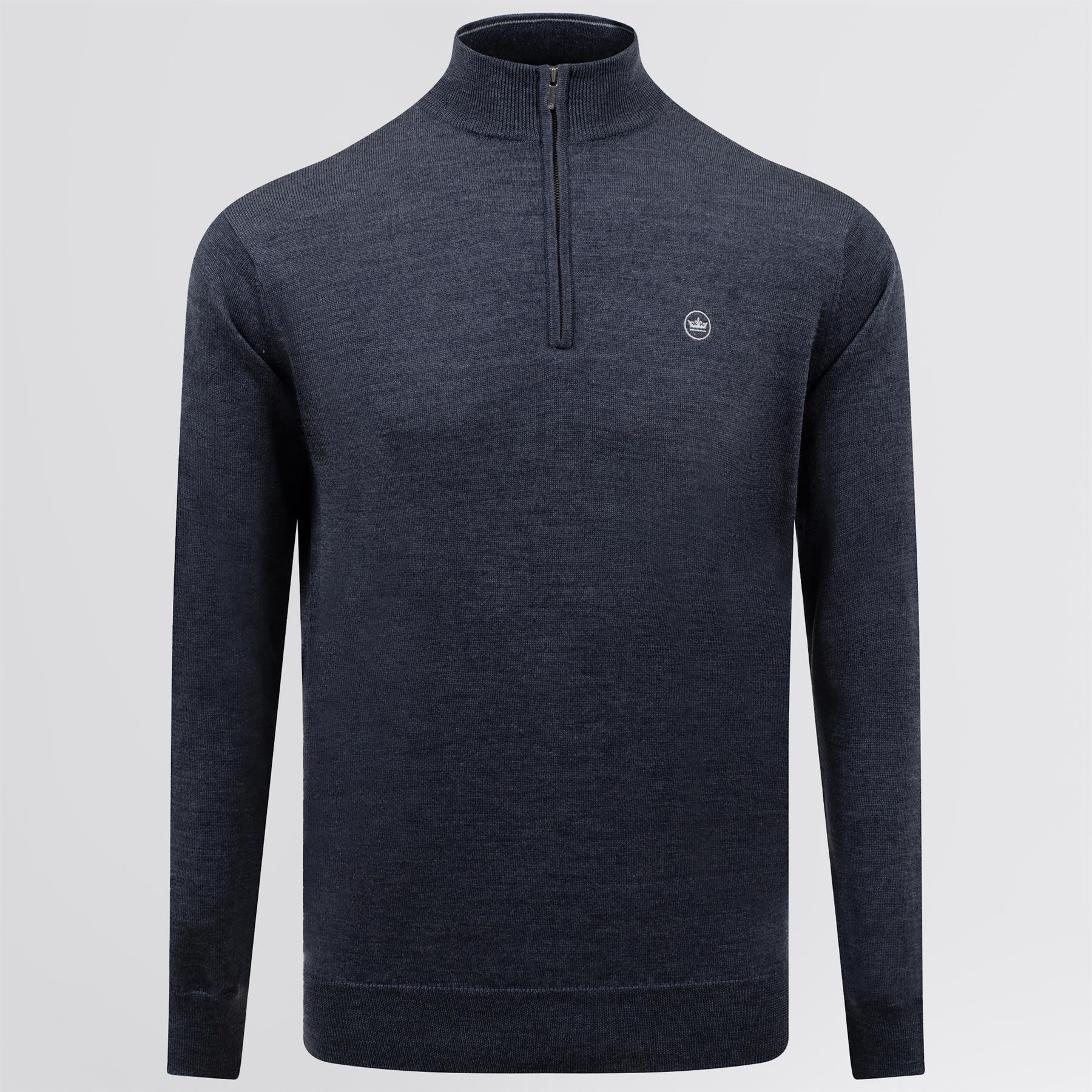 Autumn Crest Quarter Zip Merino Knit Mid Layer Charcoal
