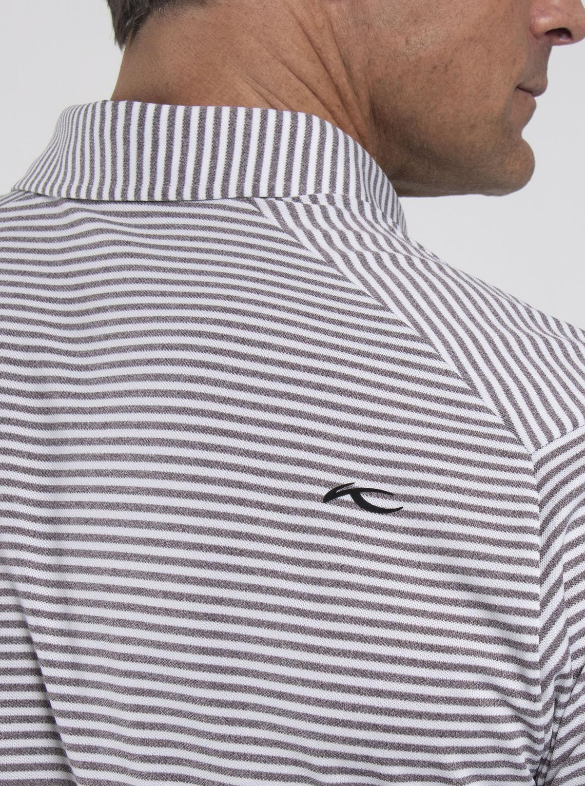 Lee Stripe Polo Espresso/White