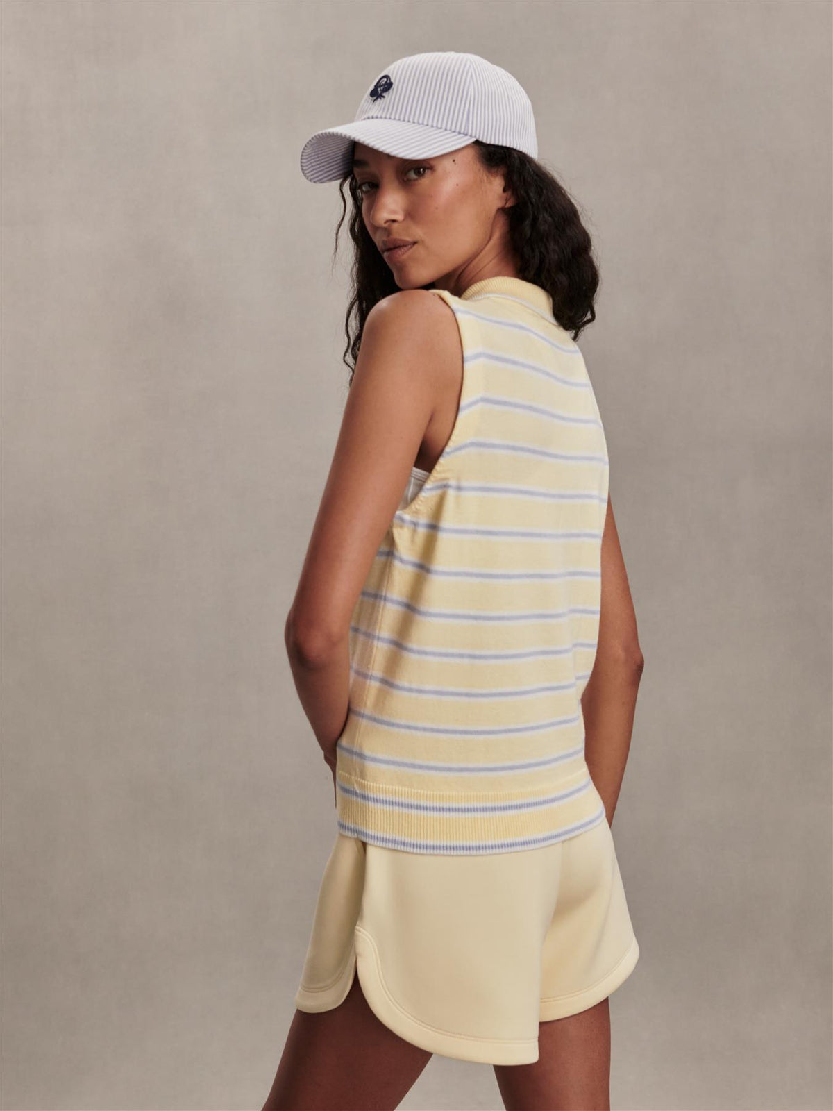 Rue Polo Tank Anise Flower/Xenon Blue