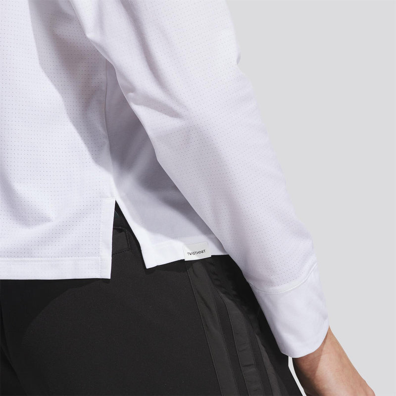 Beyond The Course Twistknit Loose Polo Shirt White