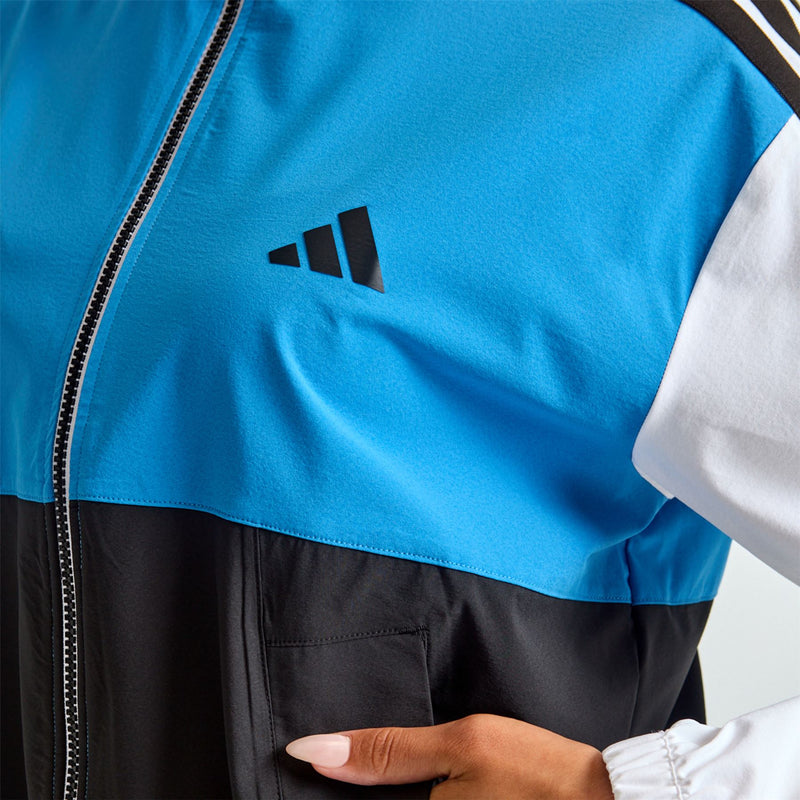 Beyond The Course Colour Block Twistweave Full Zip Jacket Lucid Ray Blue