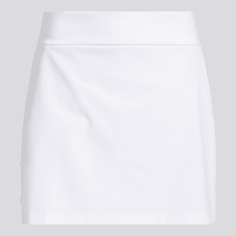 Beyond The Course Side-Snap Twistweave Skort White