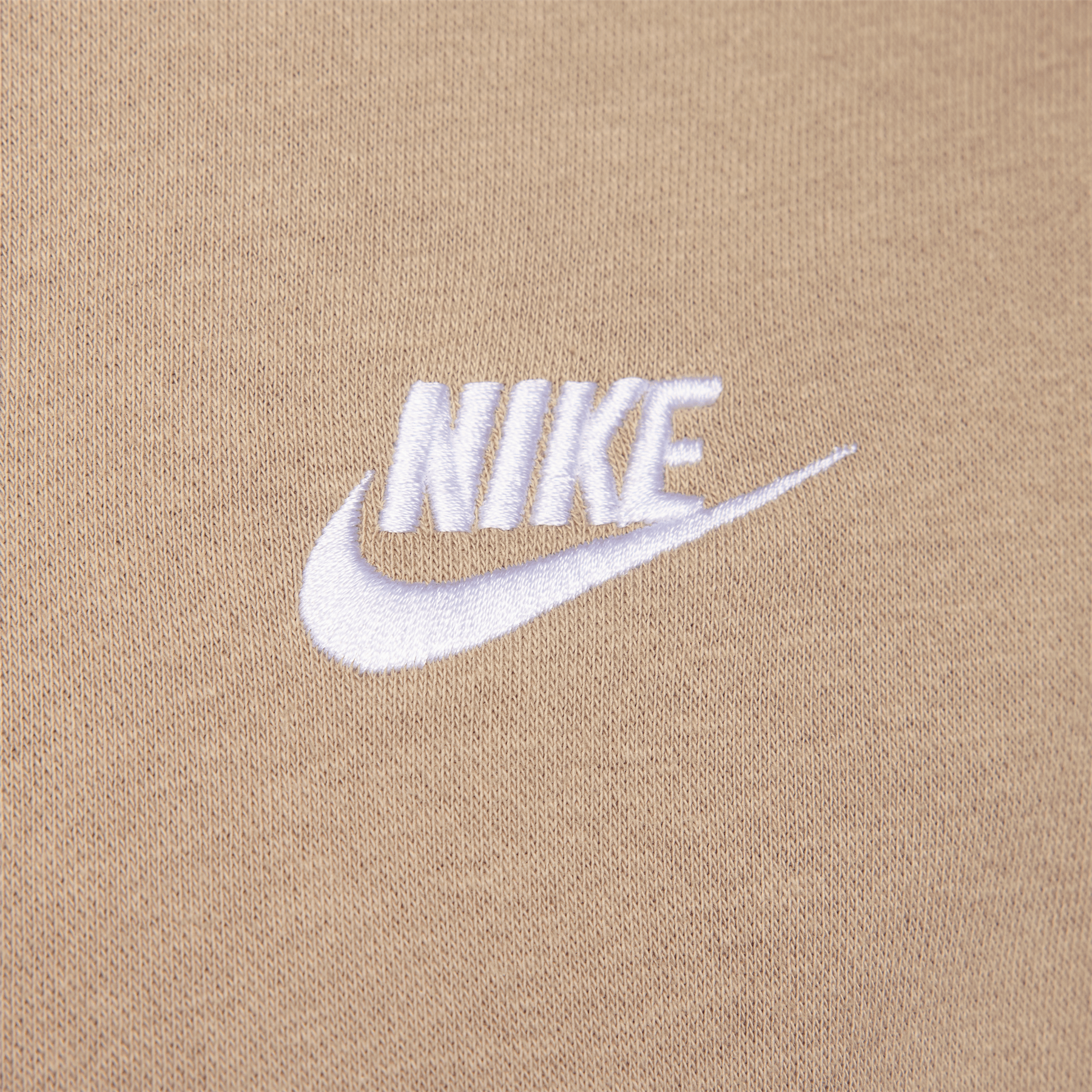 nike club crew neck sweat in khaki