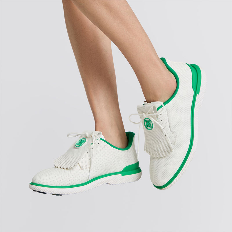 Gallivan2R Perforated Kiltie Spikeless Golf Shoe Snow/Clover