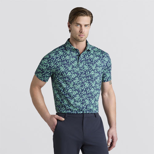Floral Print Tech Jersey Polo Clover