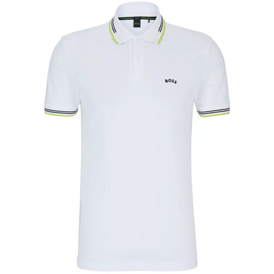 Paul Curved Cotton Jersey Slim Fit Polo Natural White - W23