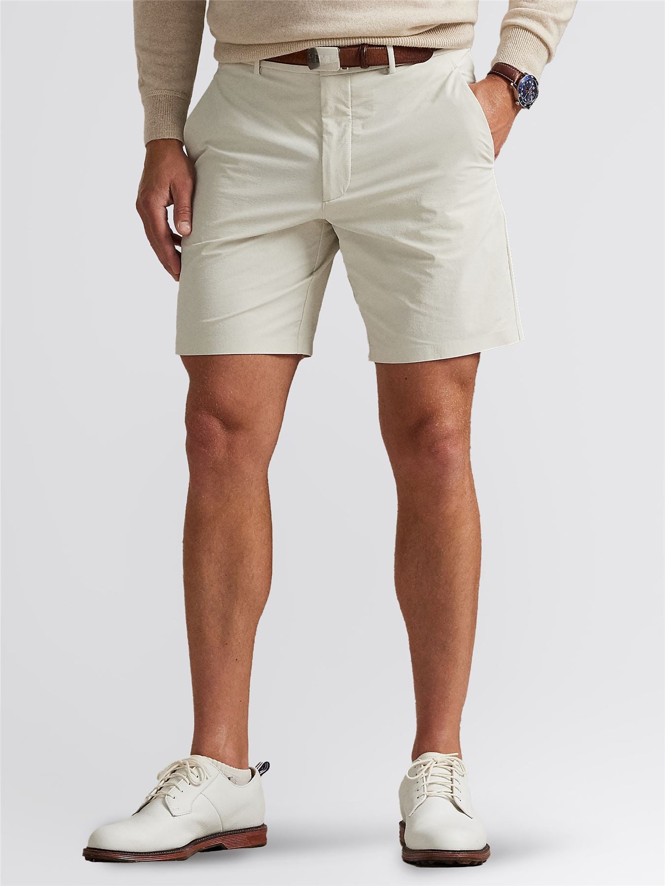 RLX Eight-Inch Tailored Fit Performance Shorts Stone Pebble