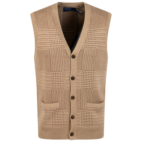 x TRENDYGOLF Cotton Blend Vest Tan Multi - SU23