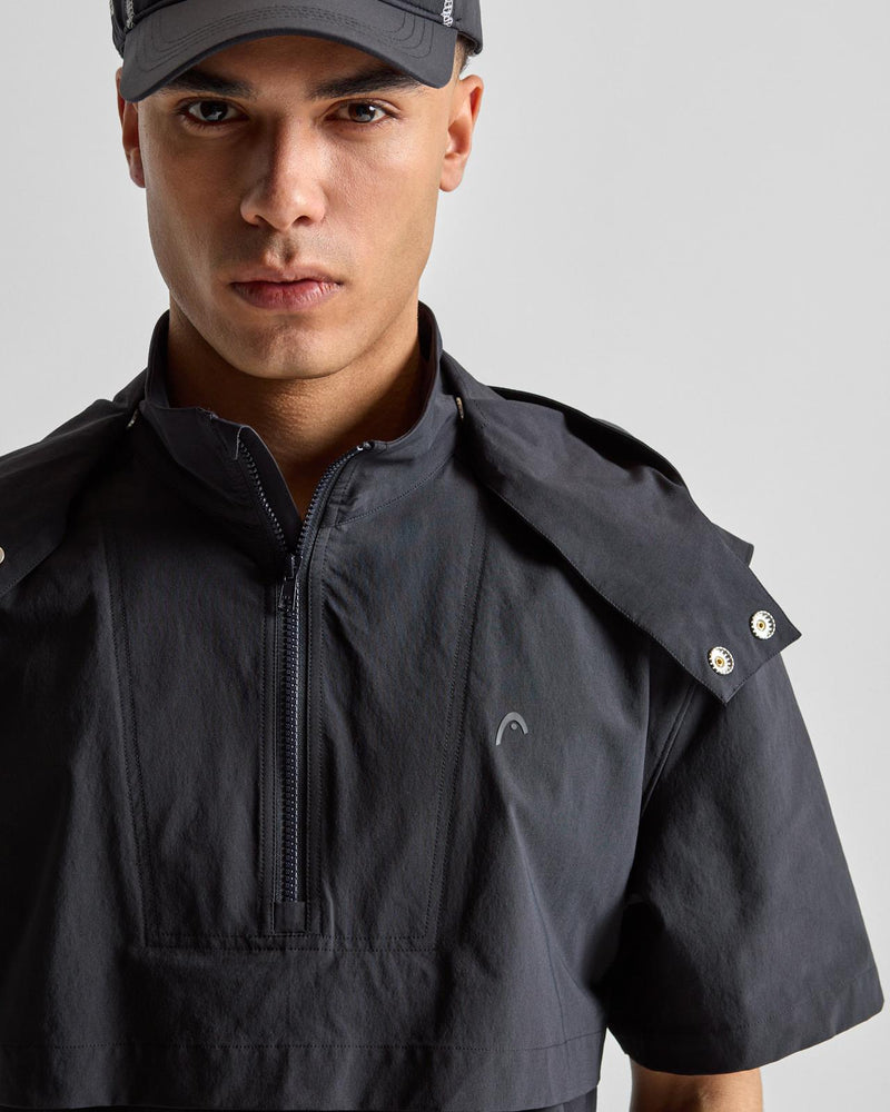 Short Sleeve Anorak Black