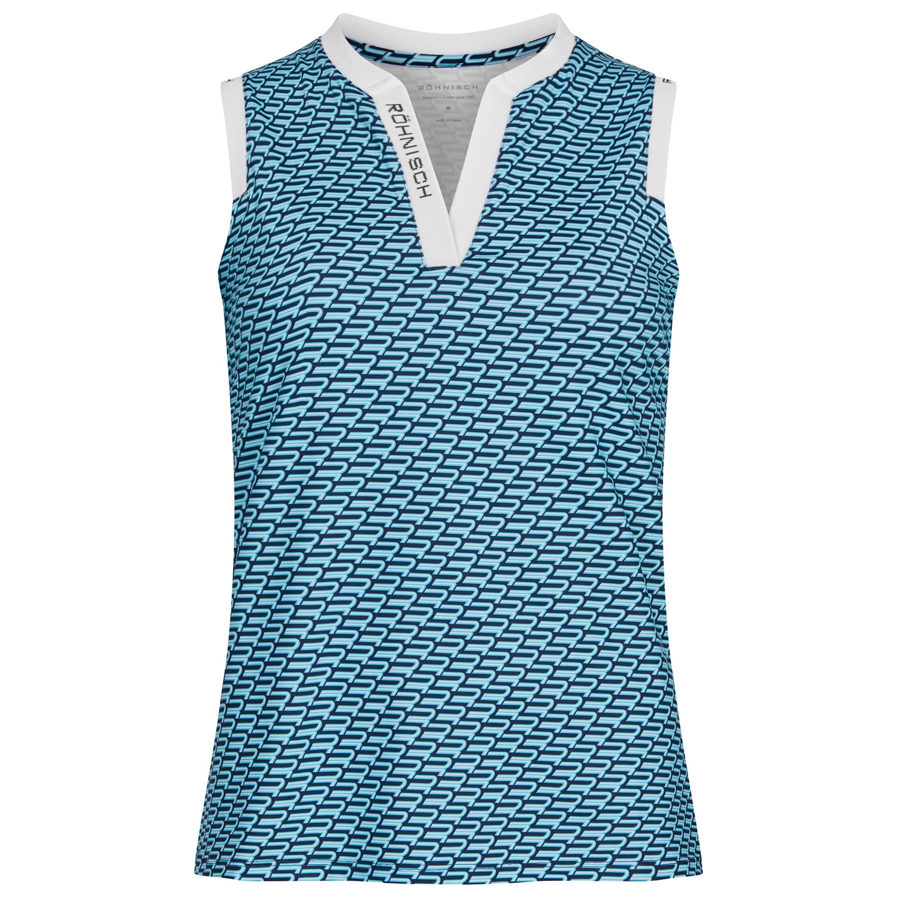 Abby Sleeveless Polo Capri Blue