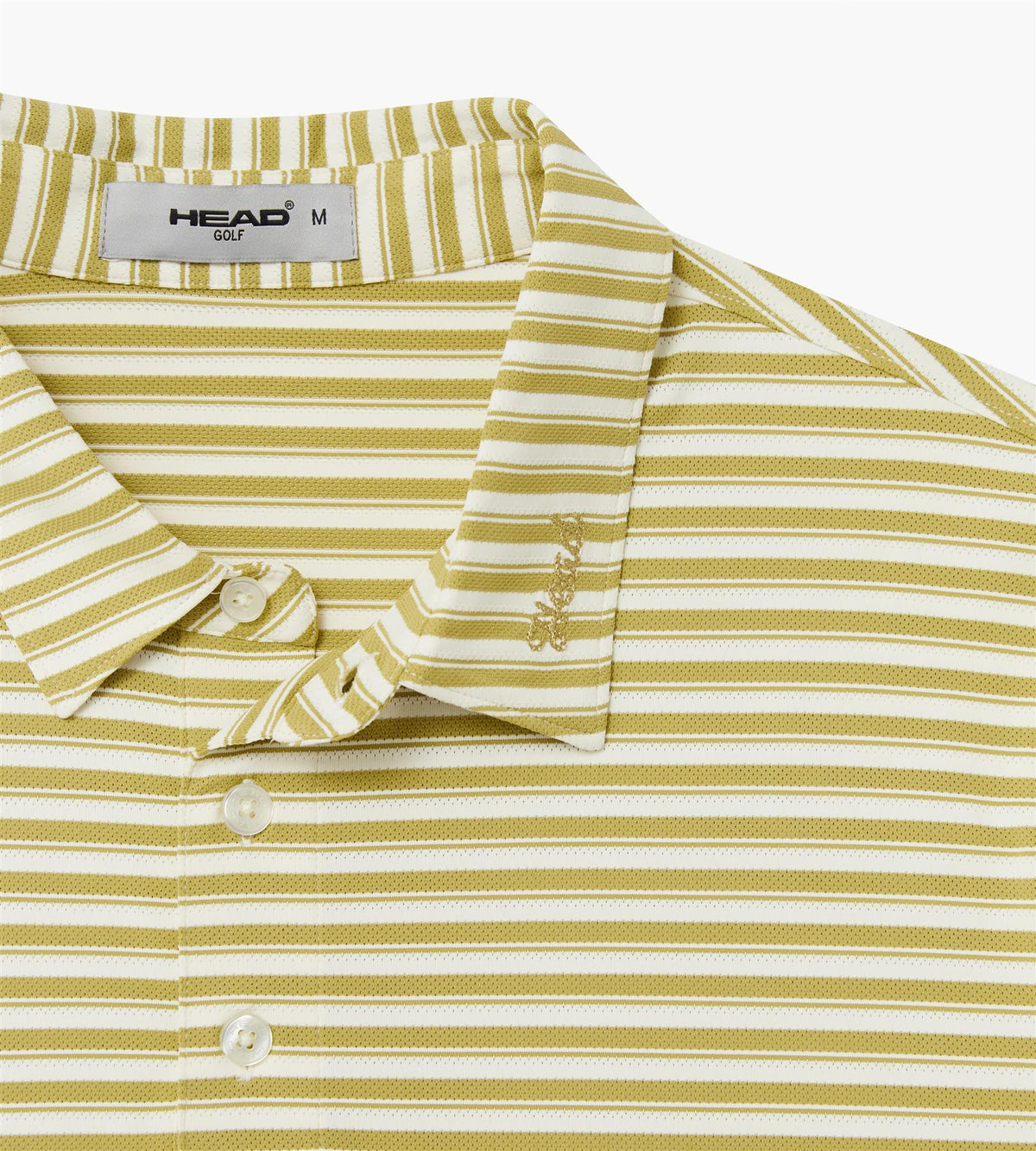 Engineer Stripe Polo Khaki/Cream