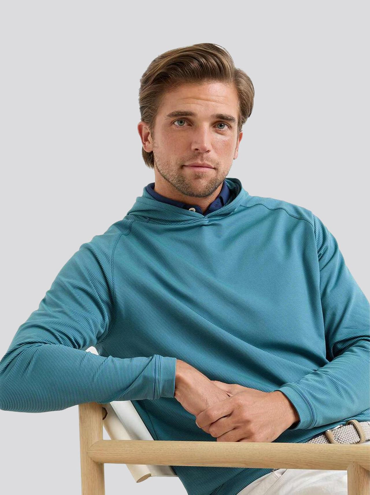 Pine Sugar Stripe Performance Hoodie Sport Navy