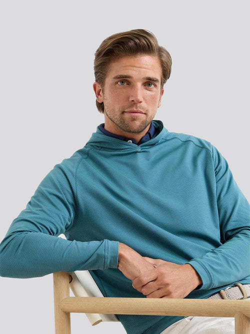 Pine Sugar Stripe Performance Hoodie Sport Navy