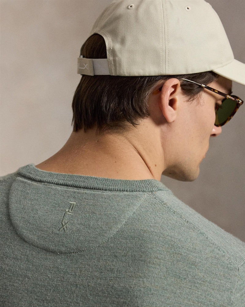 Wool Crewneck Sweater Fern Green Heather