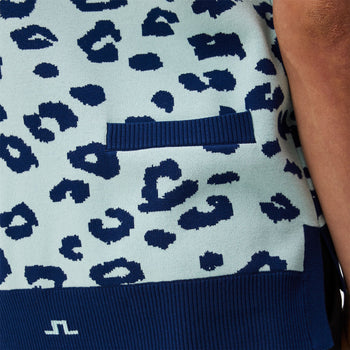Elian Jacquard Knitted Vest Geo JL Navy