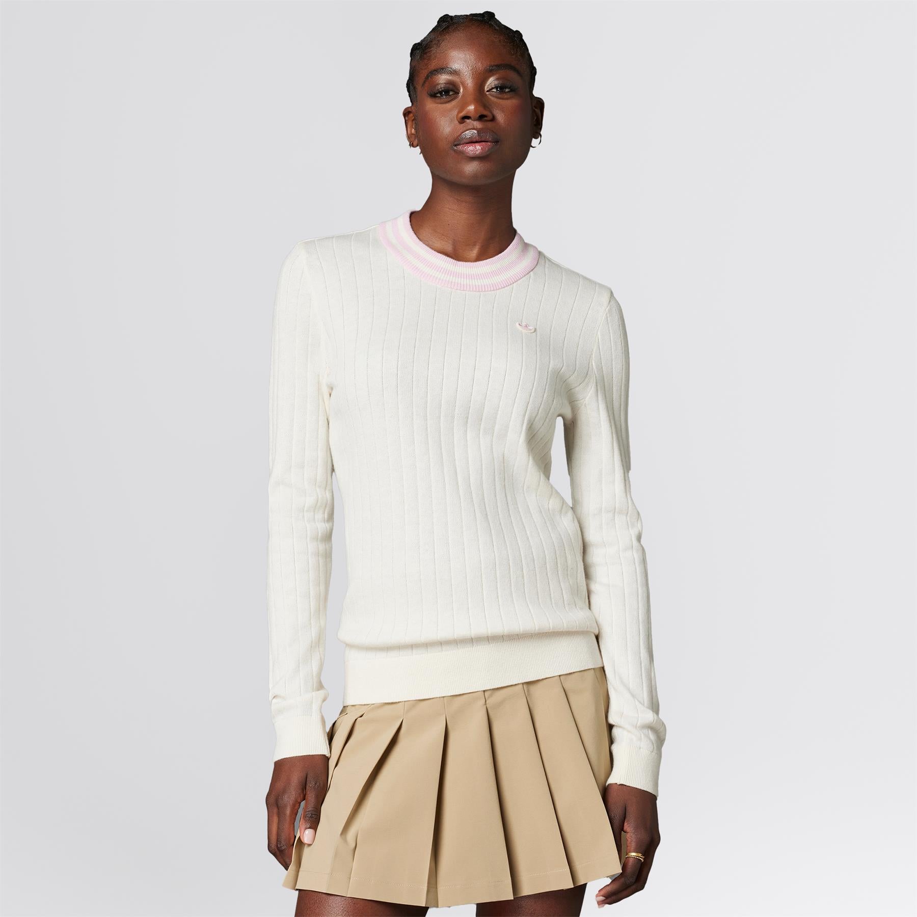 Cashmere Knit Sweatshirt Chalk White