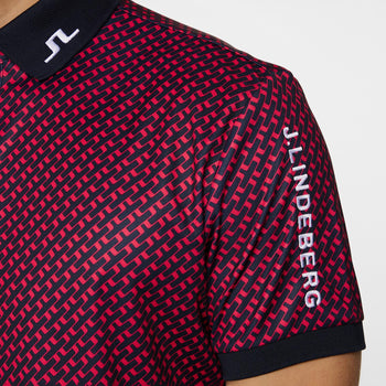Tour Tech Print Polo Tour Geo Navy