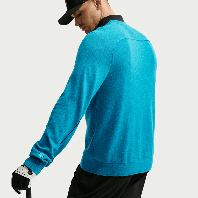 Tailored Performance Crewneck Sweater Baltic Blue/College Navy