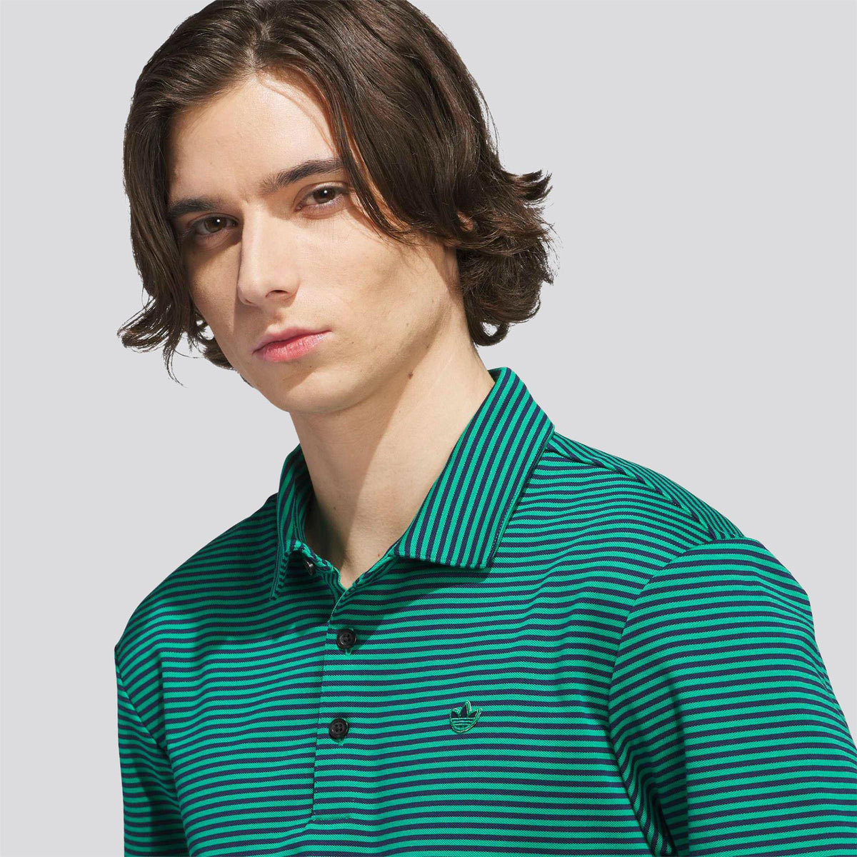Originals Stripe Pique Polo Court Green/Night Indigo