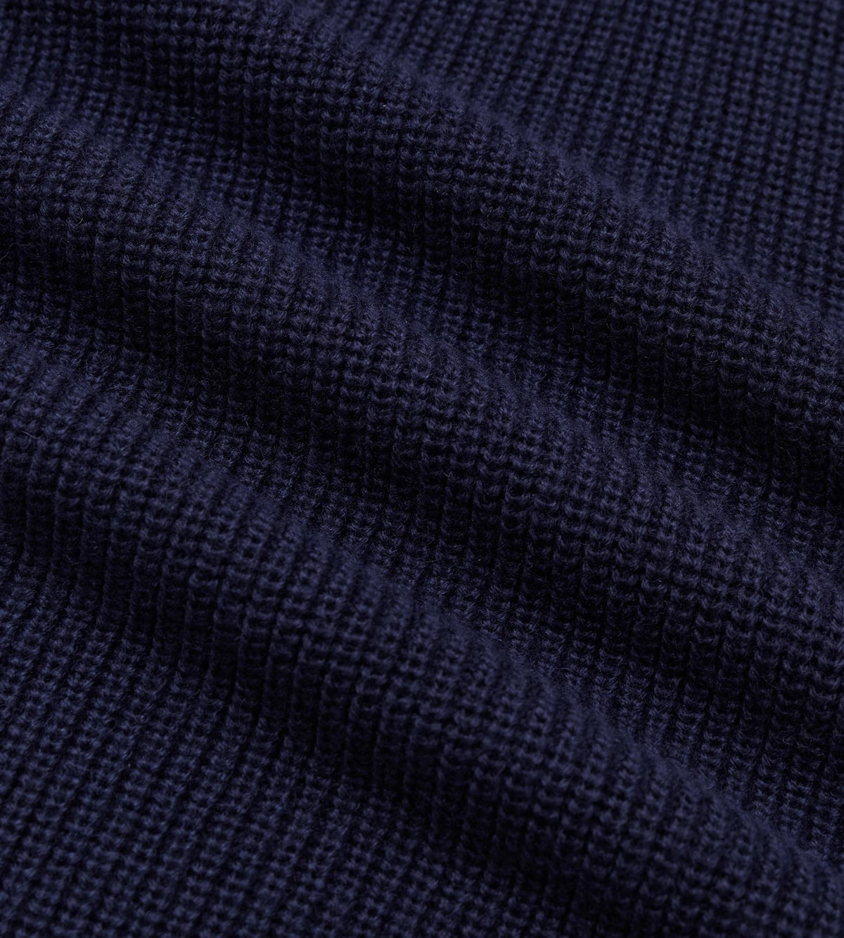 Wool Quarter Button Sweater Deep Navy