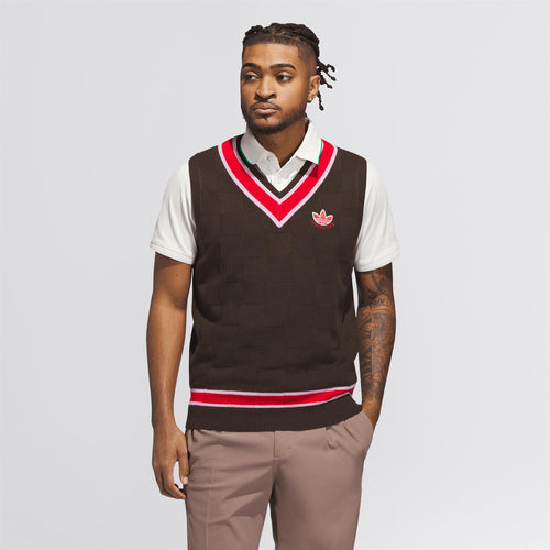Knitted Vest Dark Brown