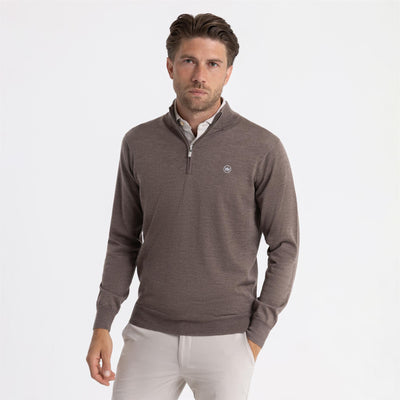 Autumn Crest Quarter Zip Knit Poplar Brown