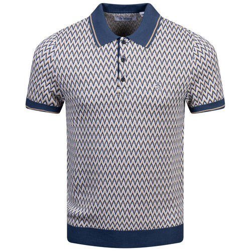 Chevron Jacquard Cotton Polo Birch - AW24