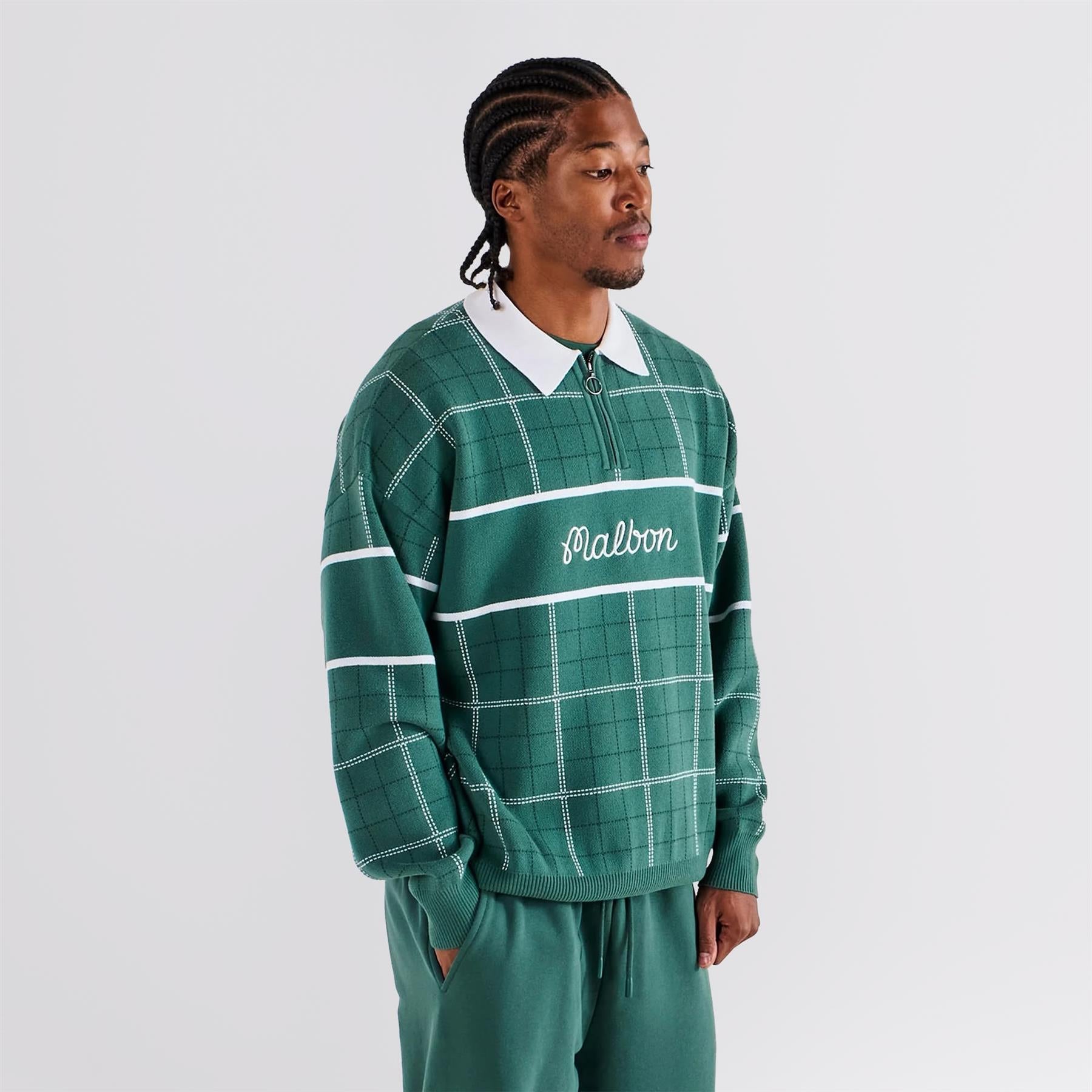 Bennett Plaid Sweater Hunter Green