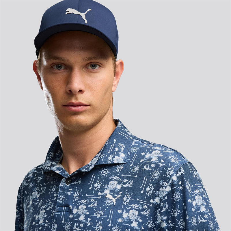 Cloudspun Coastal Claret Polo Deep Navy