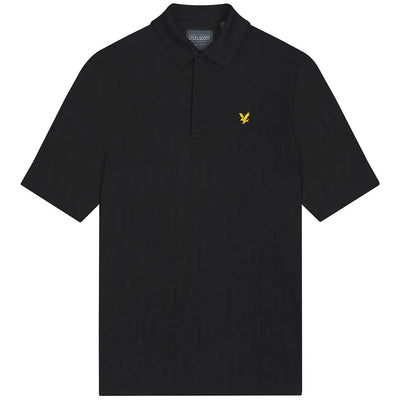 Monogramm-Jacquard-Poloshirt in Jet Black – SS24