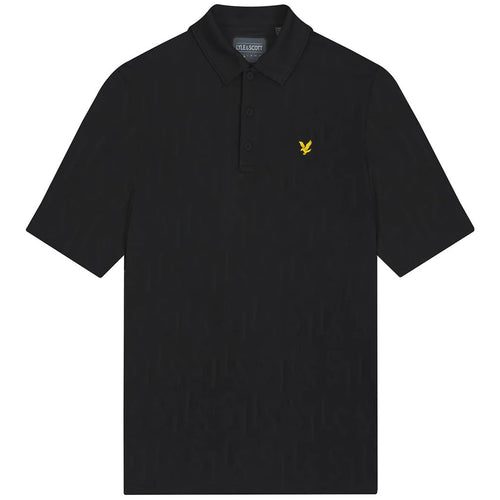 Monogramm-Jacquard-Poloshirt in Jet Black – SS24