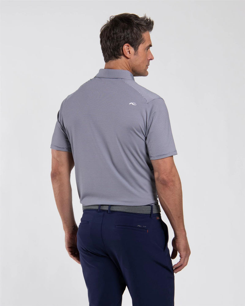 Soren Stripe Polo Atlanta Blue/White