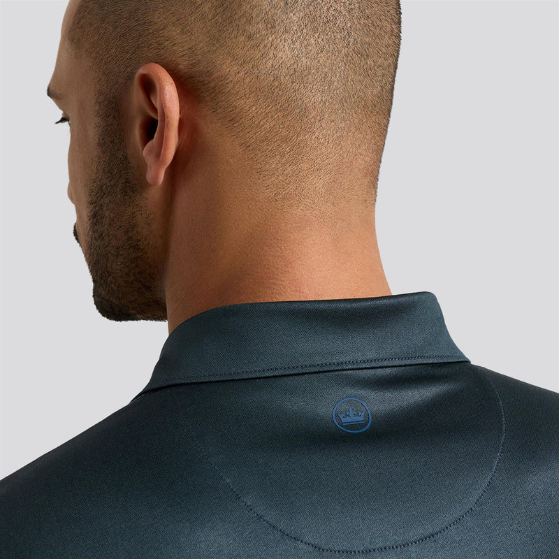 Herringbone Performance Jersey Polo Navy