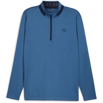 Lightweight Quarter Zip Mid Blue Horizon/Deep Navy