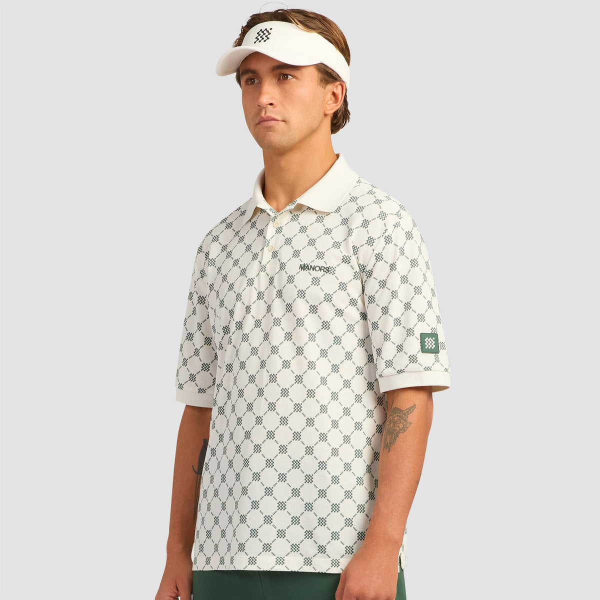 GOAT Pique Polo Monogram Pebble