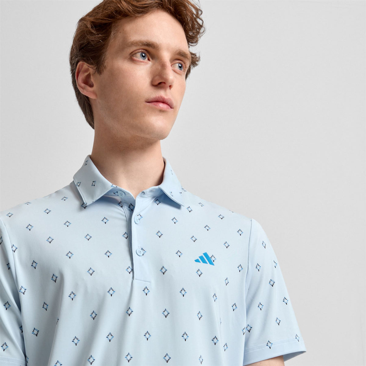Ultimate365 Essence Print Climacool Polo Crystal Sky