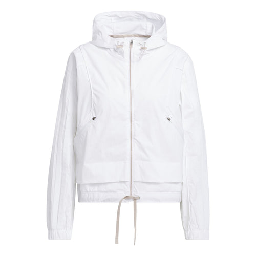 Womens Beyond The Course Full Zip Hoodie White - SS25