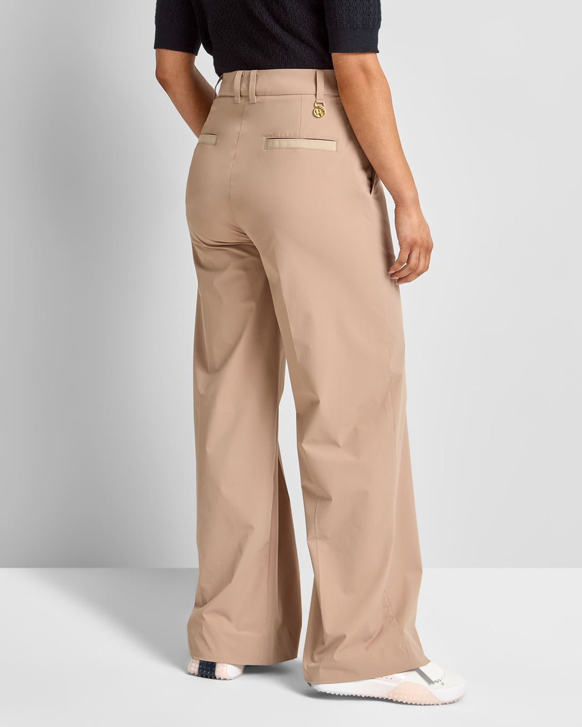 Toni Wide Leg Soft Trousers Sand