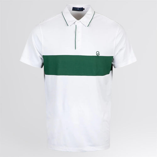 Swift Polo Bright White/Eden Green