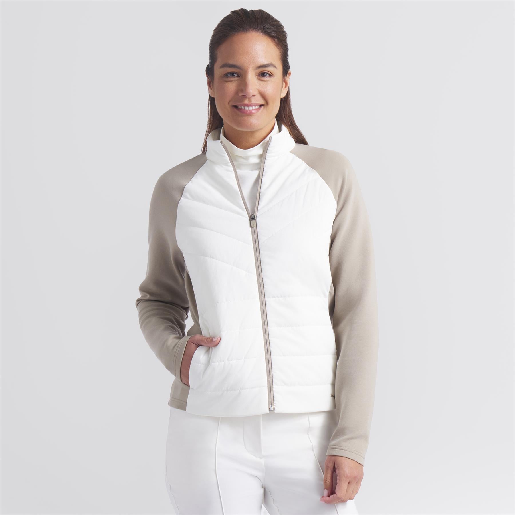 Cloudspun Fleece Hybrid Jacket Warm White/Ice Coffee