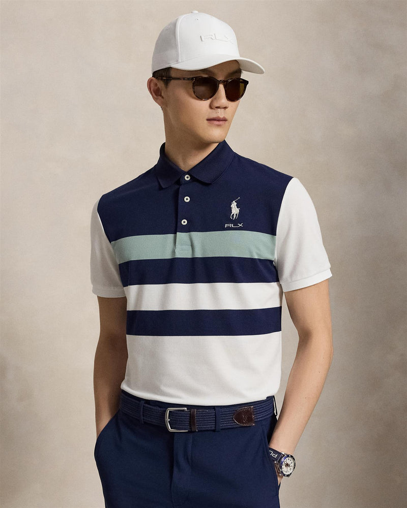 Tailored Fit Performance Polo Shirt Refined Navy Multi
