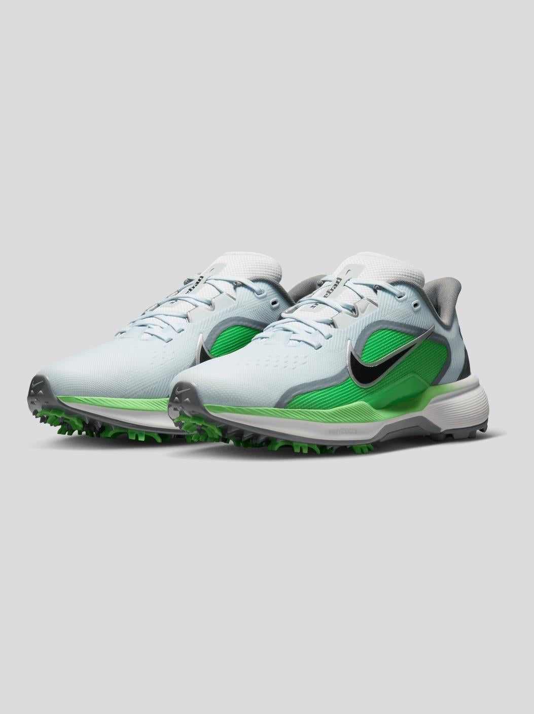Pegasus 1 Spiked Golf Shoes Football Grey/Black/Illusion Green