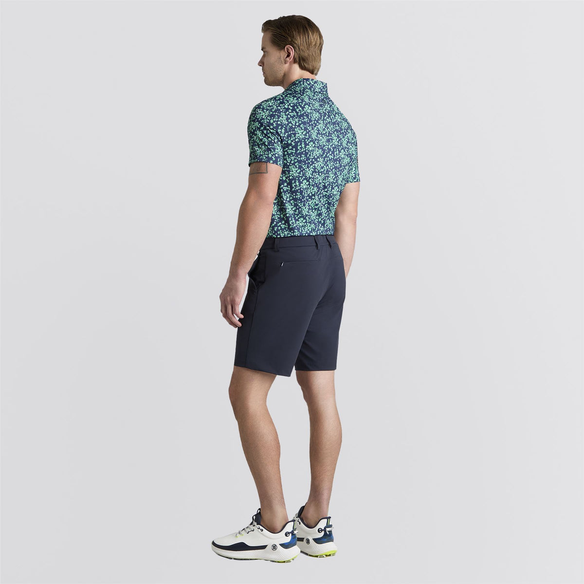 Floral Print Tech Jersey Polo Clover
