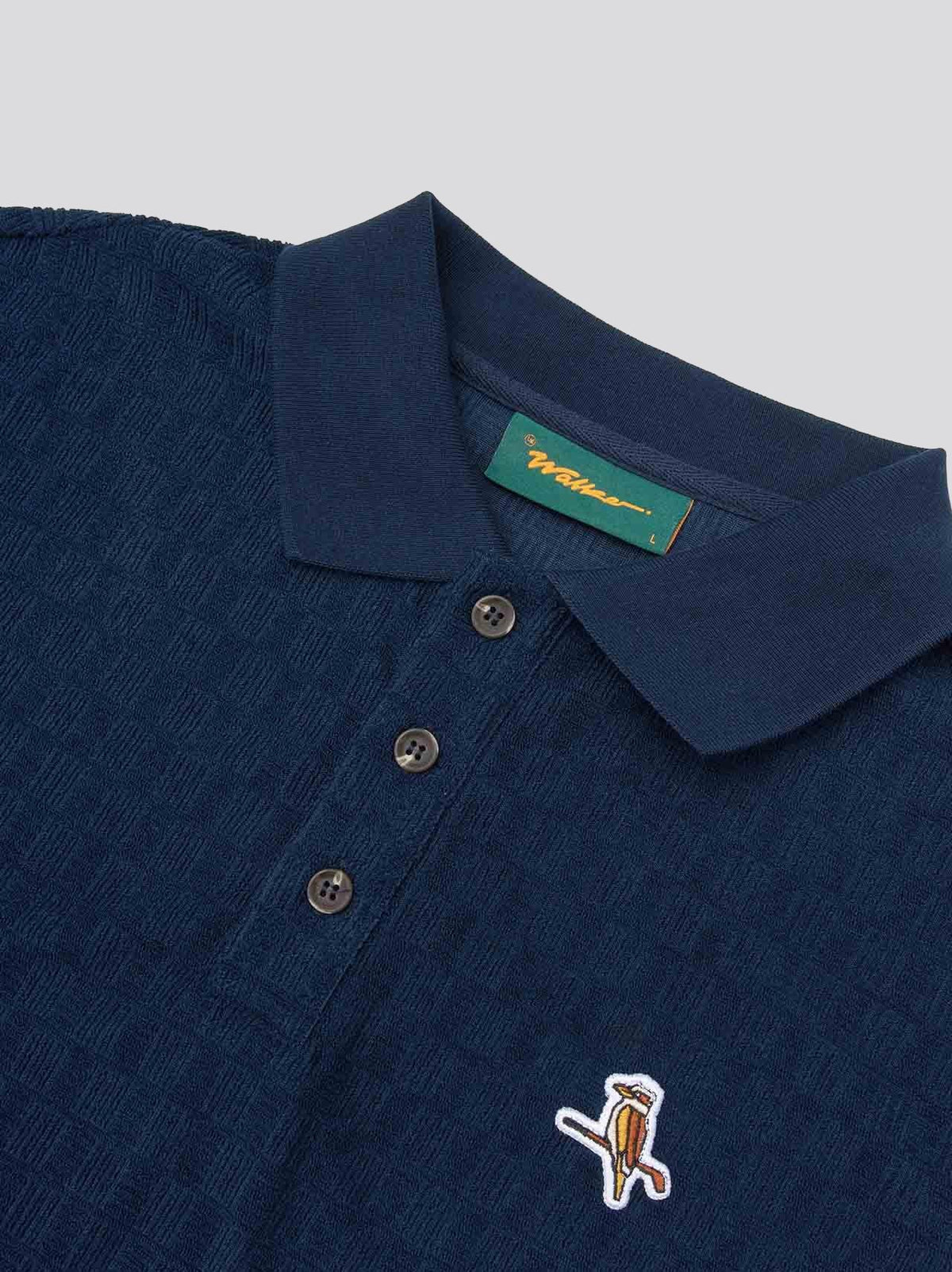 Kooka Jacquard Terry Polo Navy