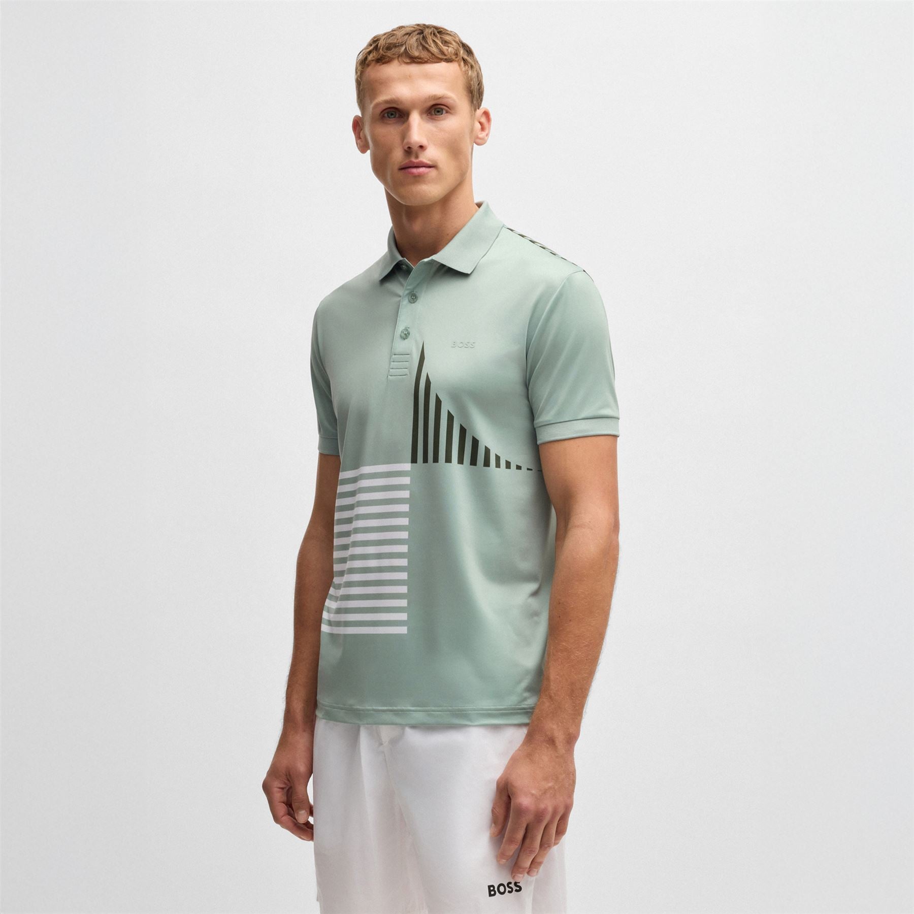 Paddy Striped Cotton 1 Polo Open Green