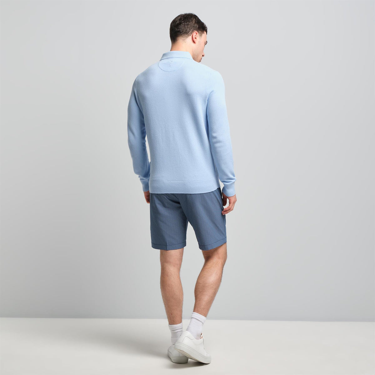 RLX Cotton Coolmax Polo Sweater Office Blue