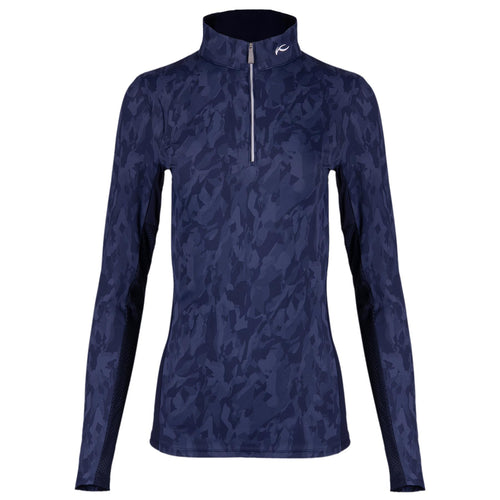 Womens Sunshine Printed Half Zip Atlanta Blue - AW24