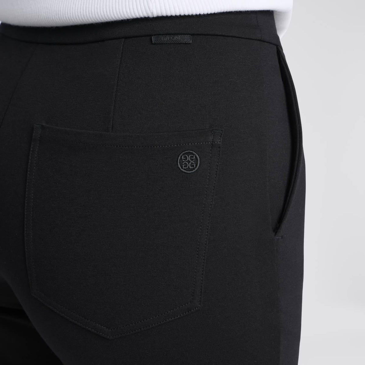 Ponte Slim Fit Trousers Onyx